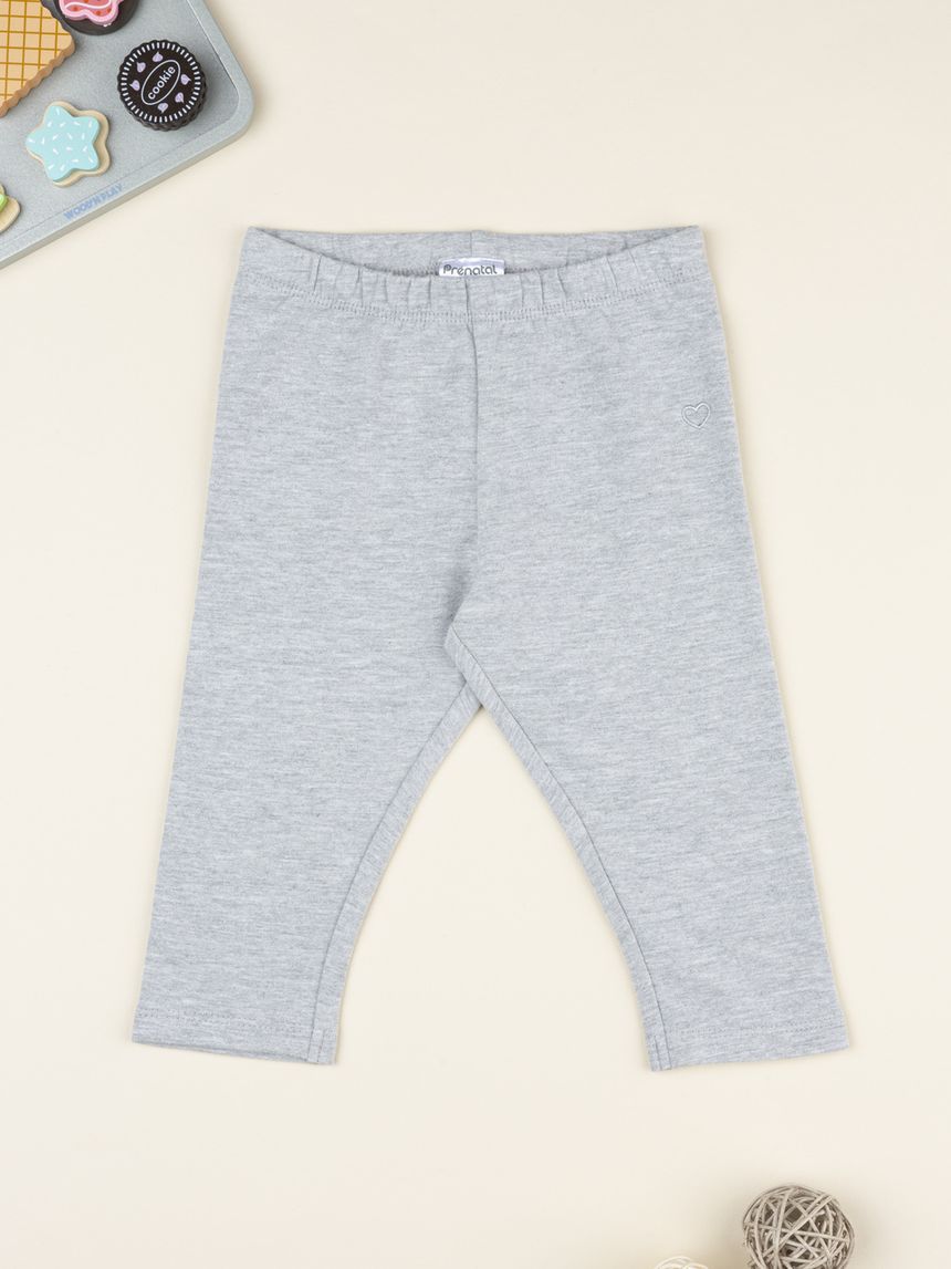 Legging bimba grigio chiaro