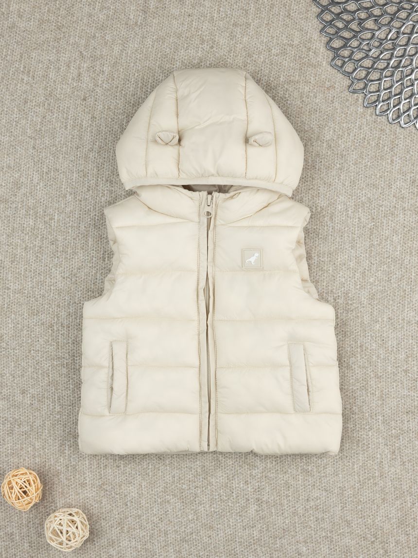 Gilet bimbo bianco nylon riciclato