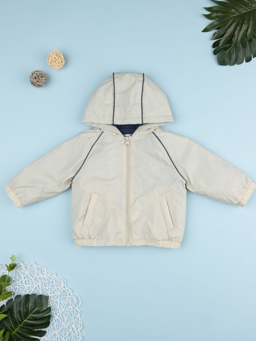 Giubbino bimbo beige materiale riciclato