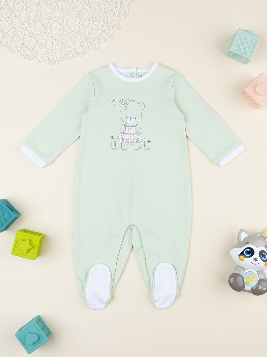 Tutina neonata verde orsetto