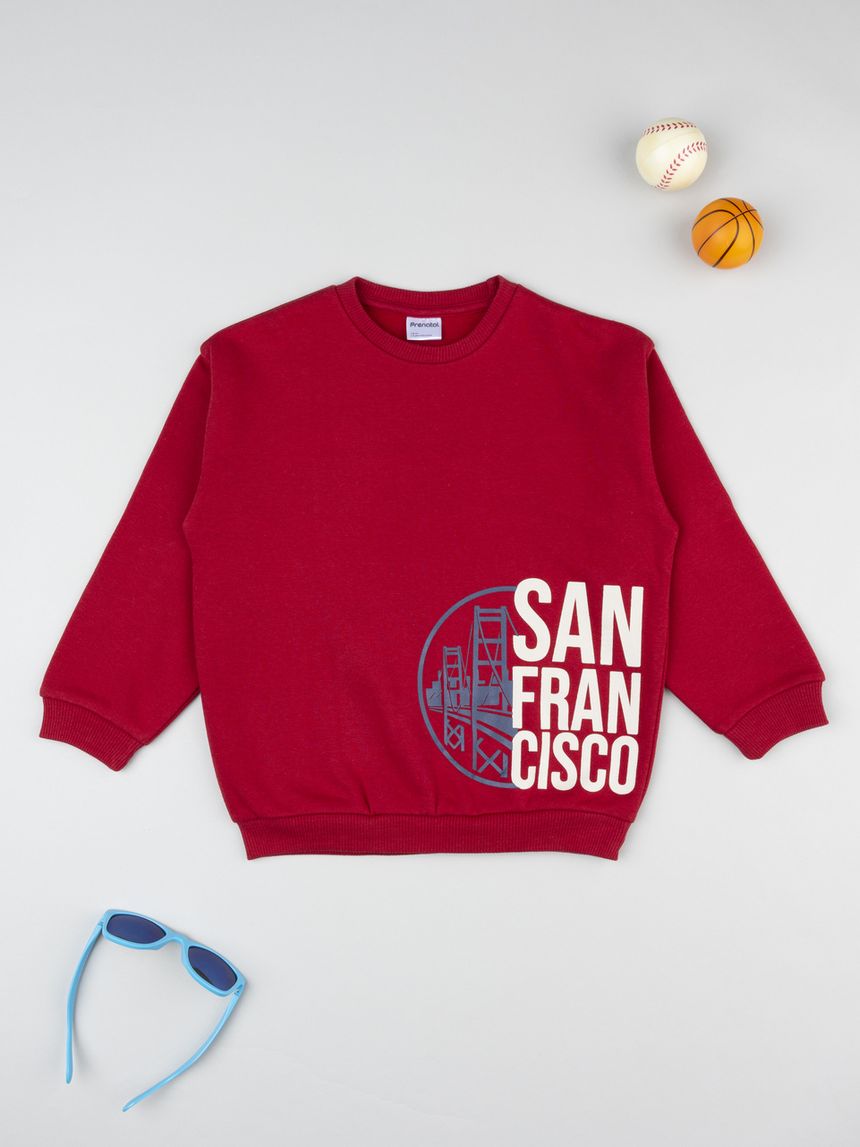 Felpa bimbo bordeaux san francisco