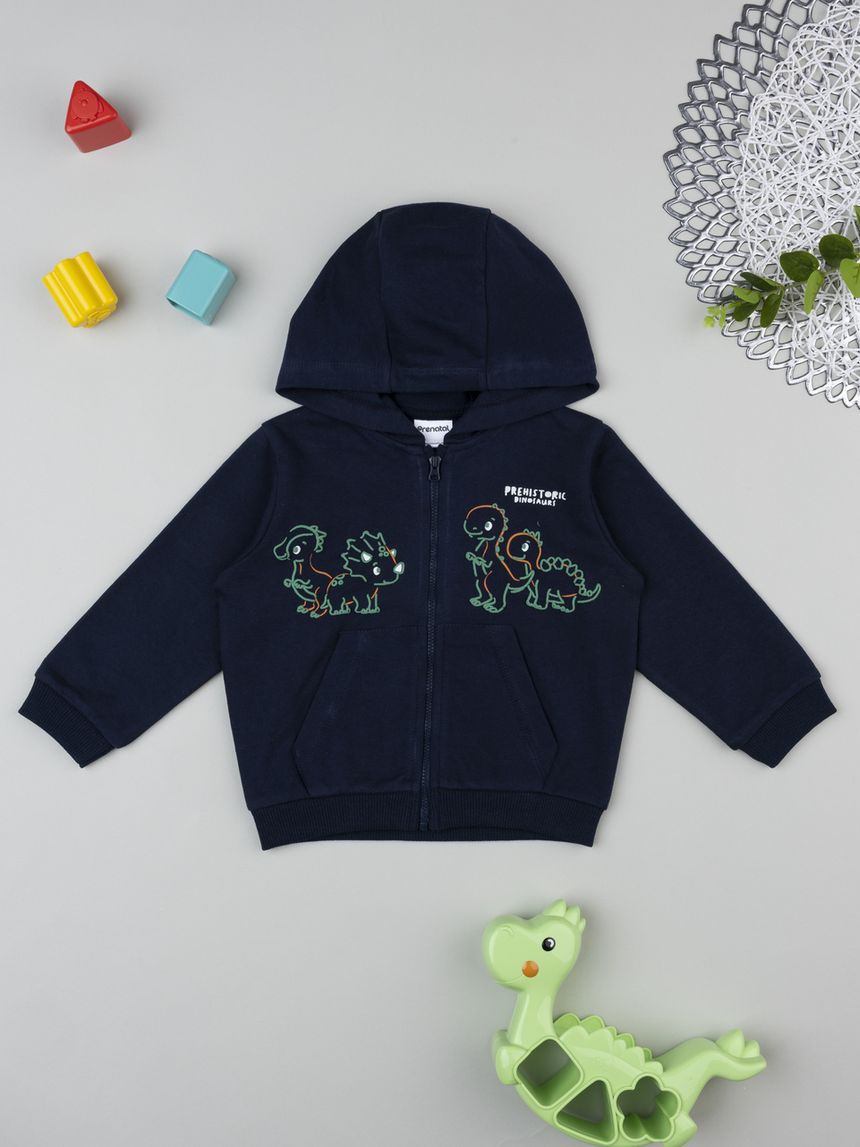 Felpa garzata bimbo blu notte