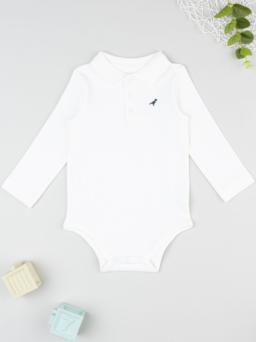 Body bimbo bianco con ricamo