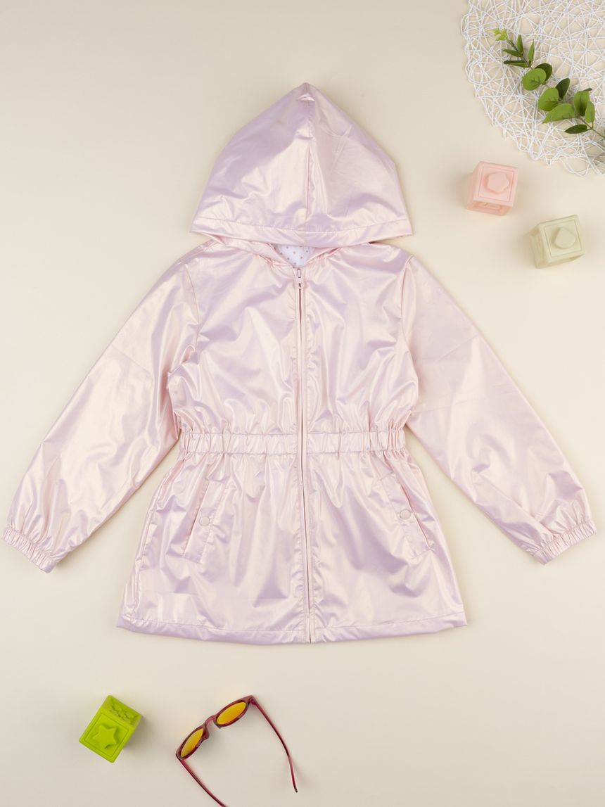 Giacca bambina rosa cangiante