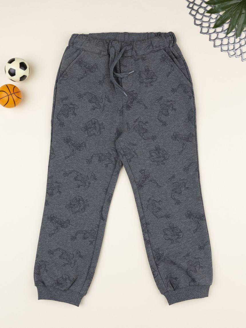 Pantalone bimbo grigio spiderman