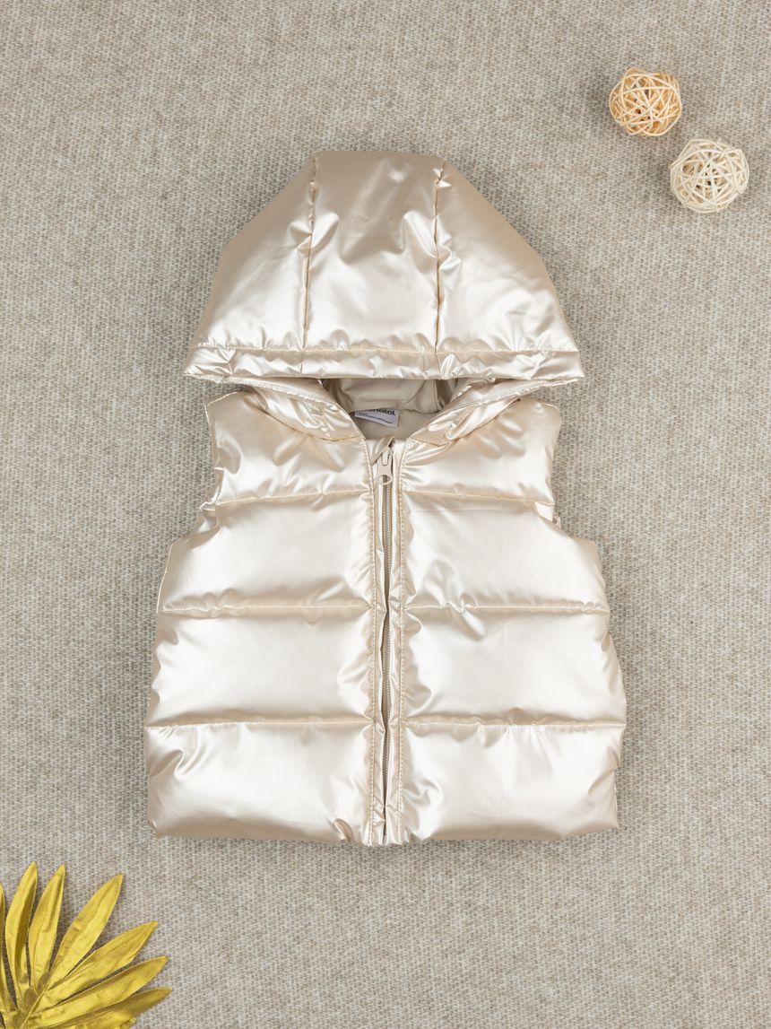 Gilet imbottito bimba oro