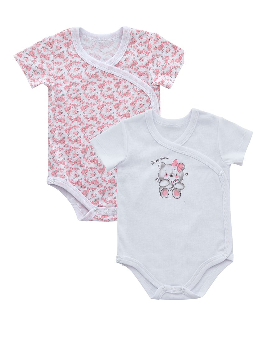 Pack 2 body bianco e rosa chiaro