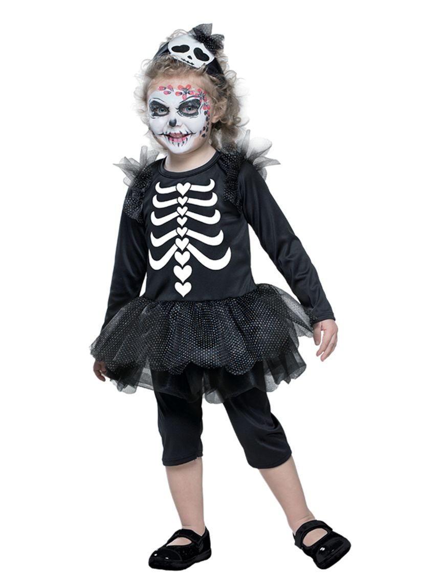 Costume scheletrina baby disponibile in diverse taglie - carnaval queen
