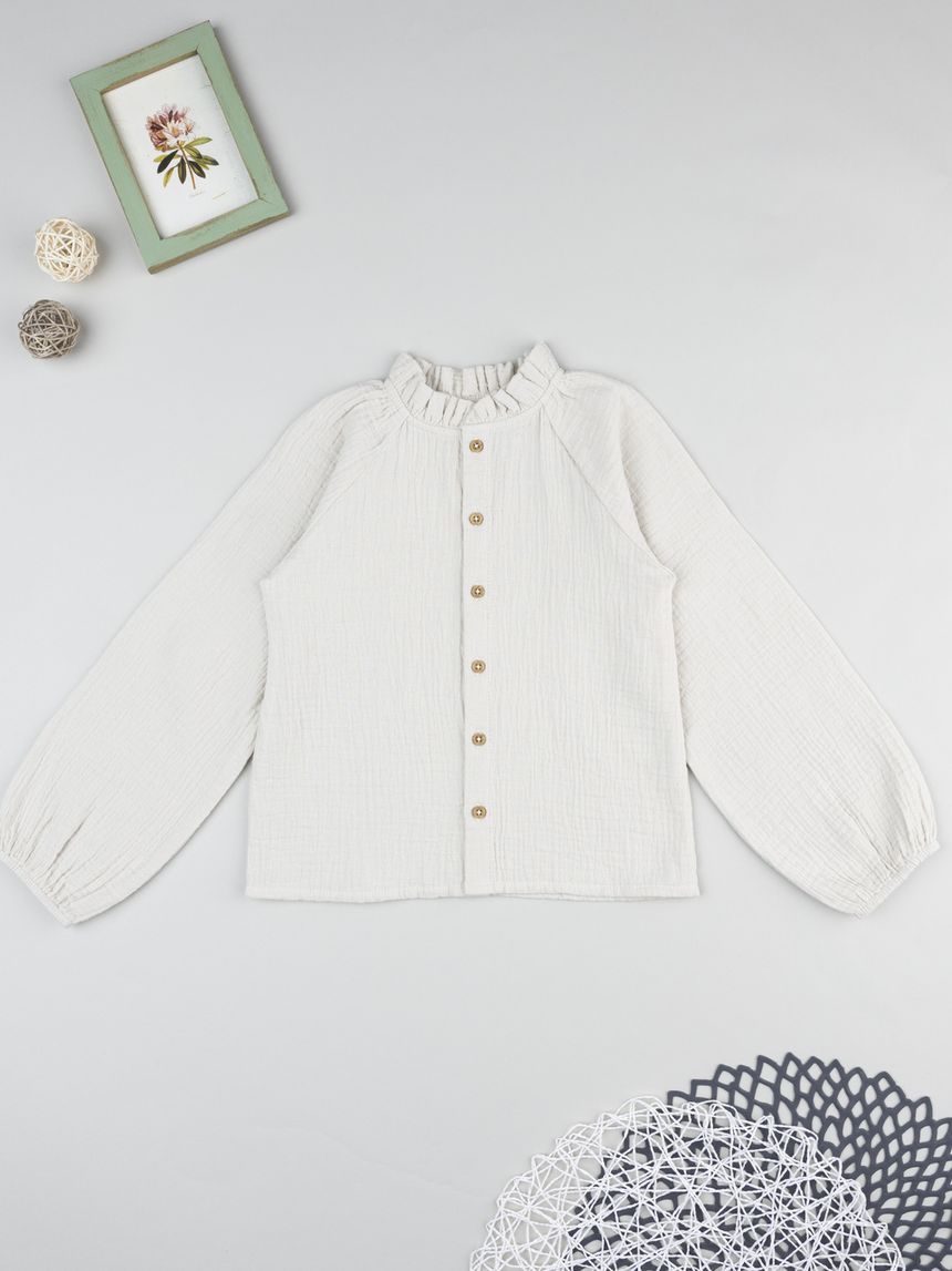 Camicia bimba panna