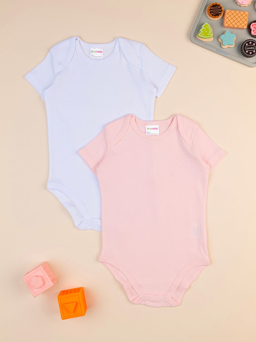 Pack 2 body rosa e bianco
