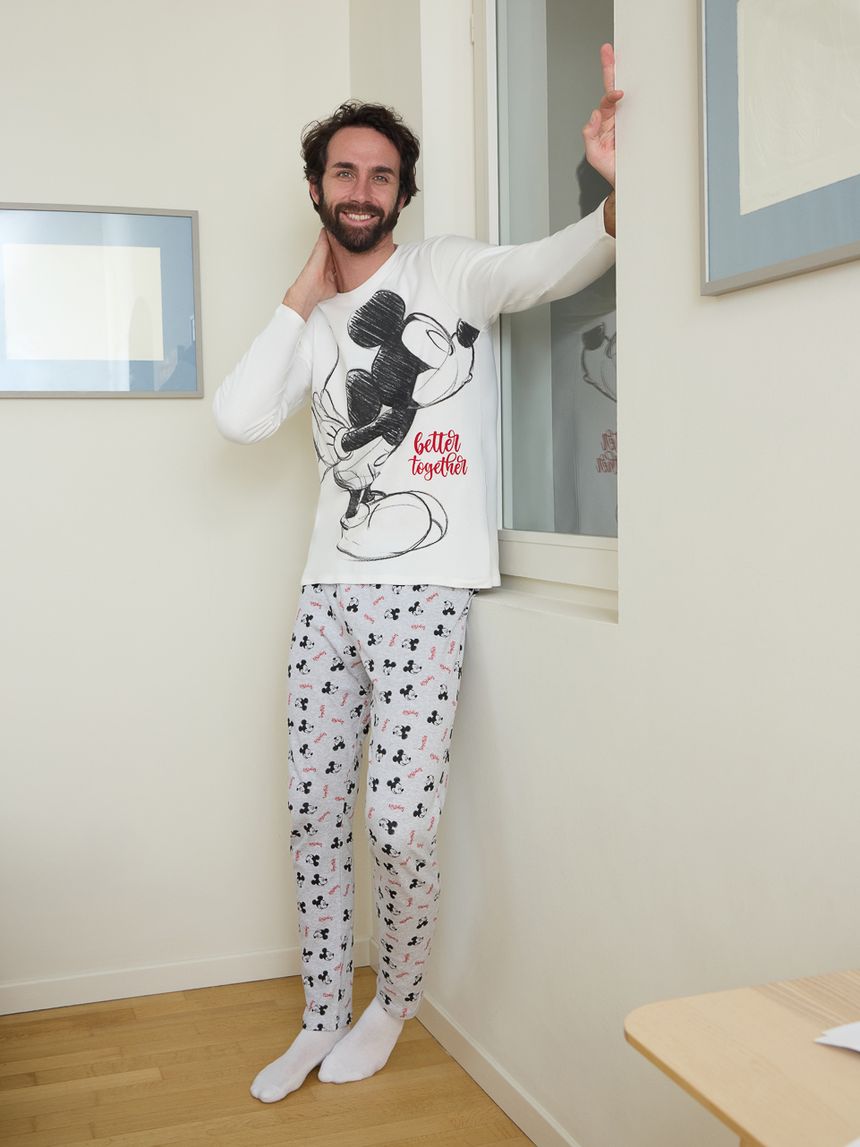 Pigiama da uomo manica lunga mickey mouse