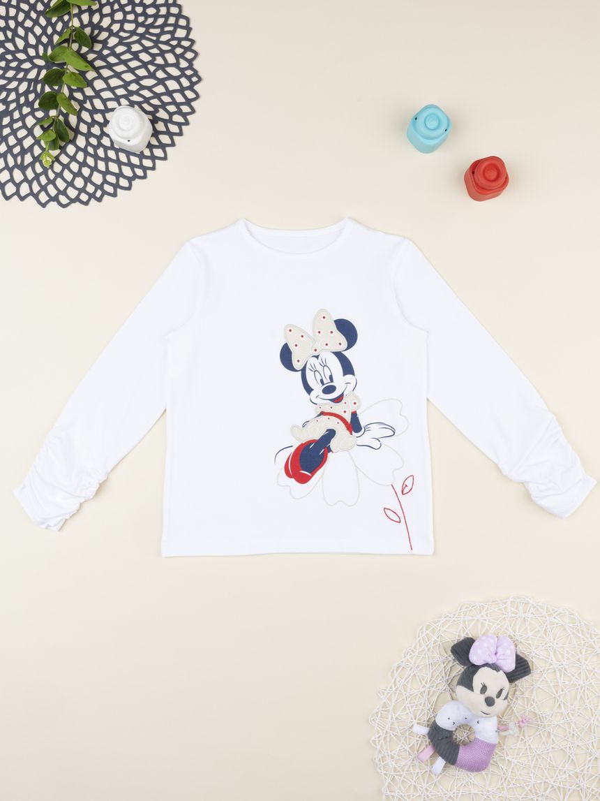 T-shirt bimba bianca minnie