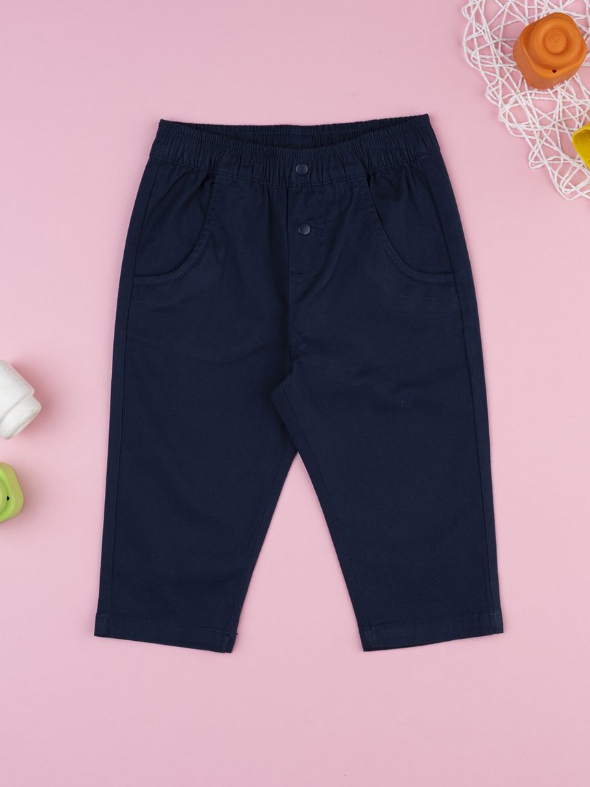 Pantalone twill bimbo blu