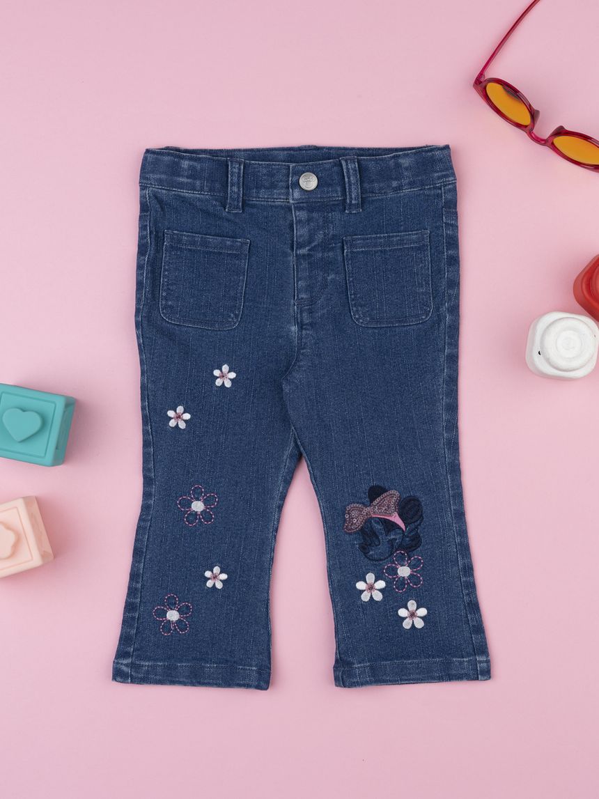 Jeans bimba ricamato