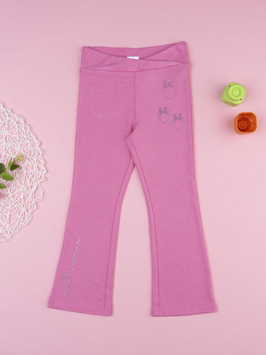 Legging zampa bambina rosa disney minnie