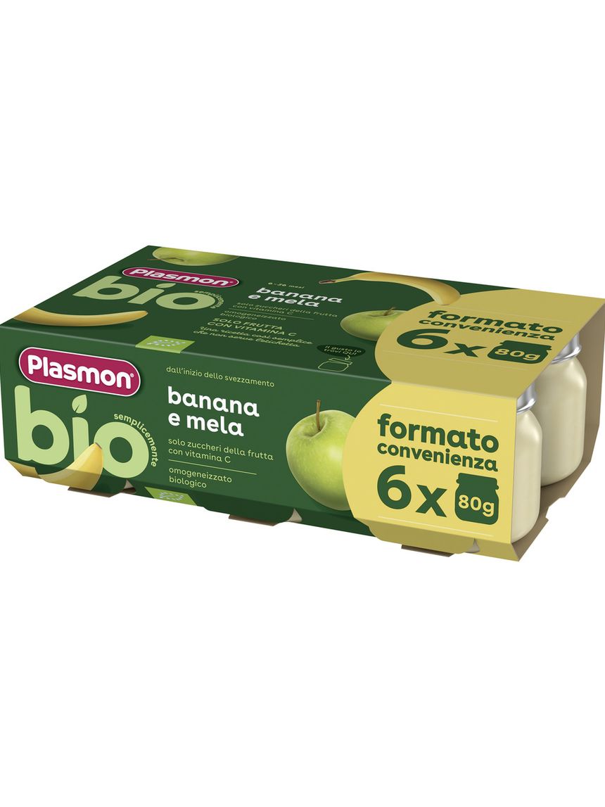 Omogeneizzato bio - banana mela 6x80g - plasmon