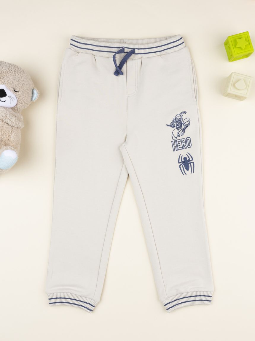 Pantalone bimbo beige spiderman