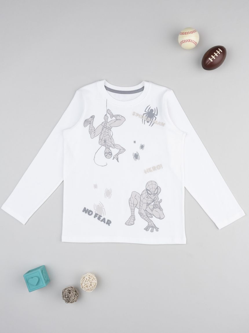 T-shirt bambino bianca spiderman