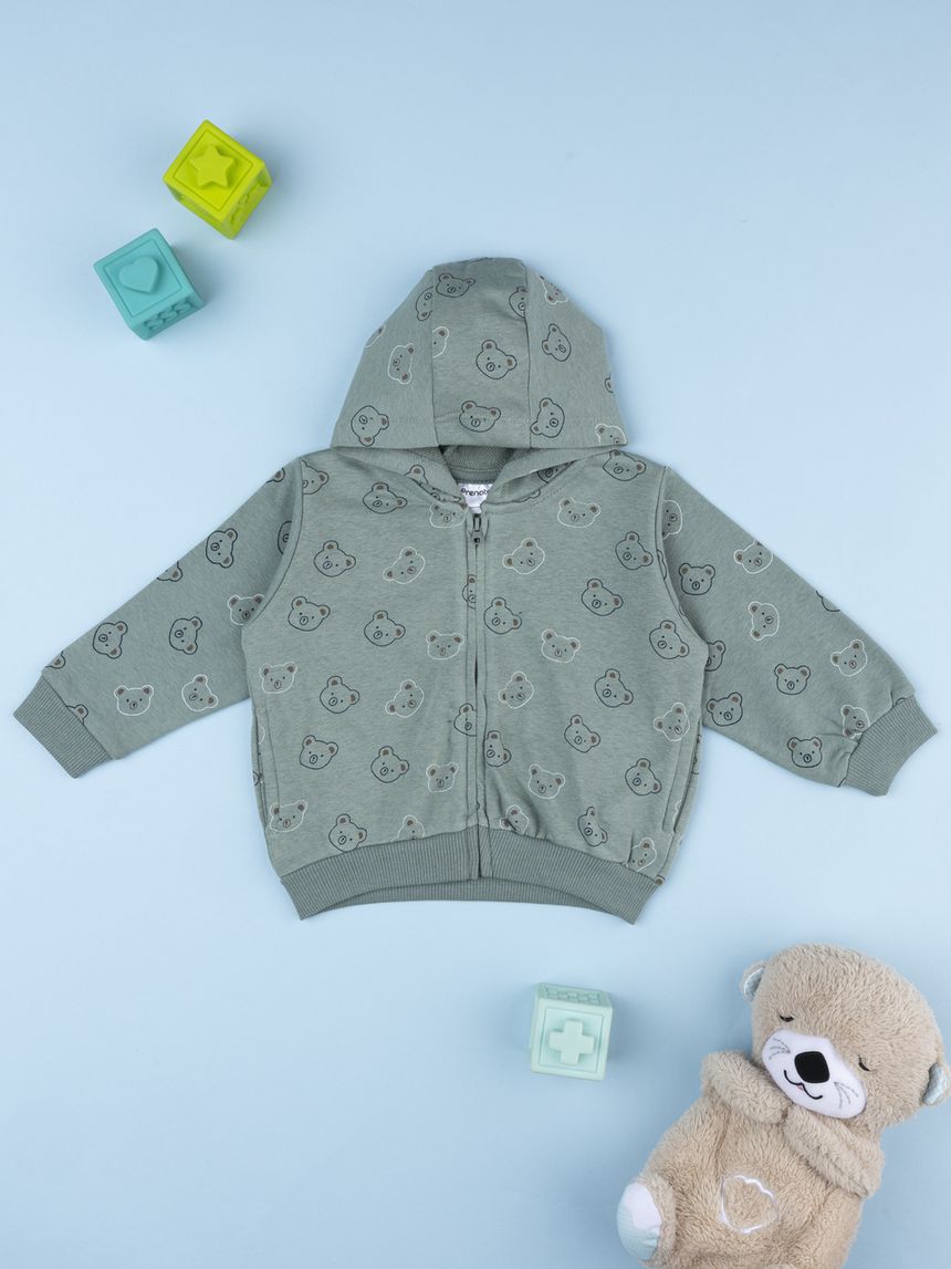 Felpa bimbo verde con allover