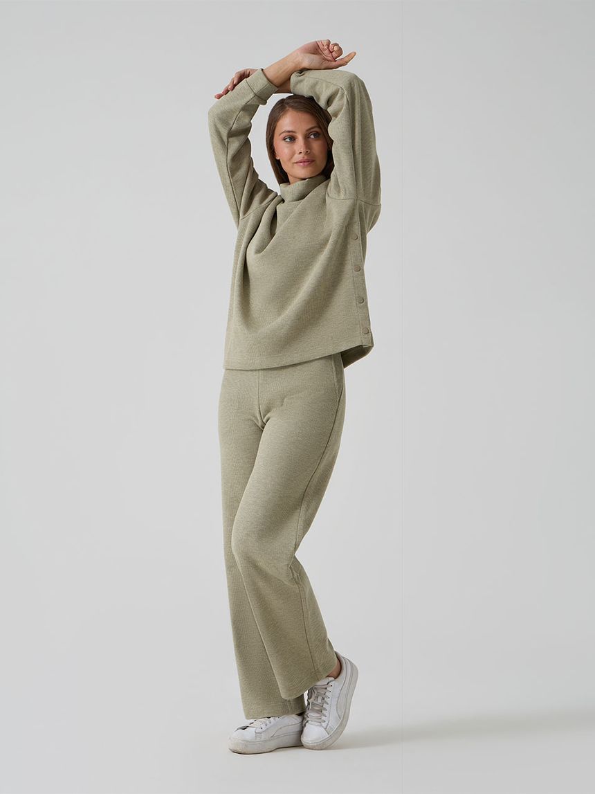 Pantapalazzo premaman fake tricot verde