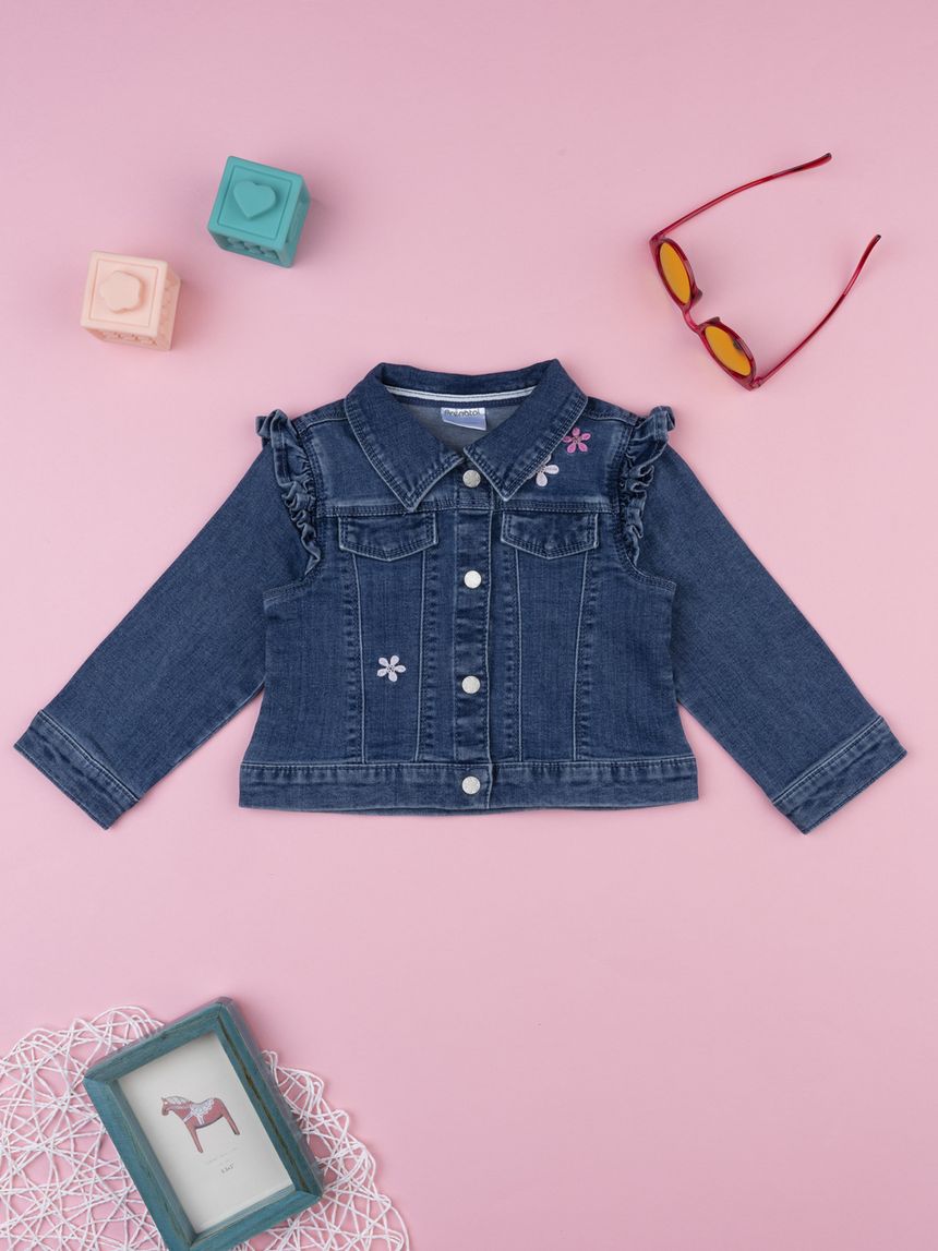 Giubbino denim bimba