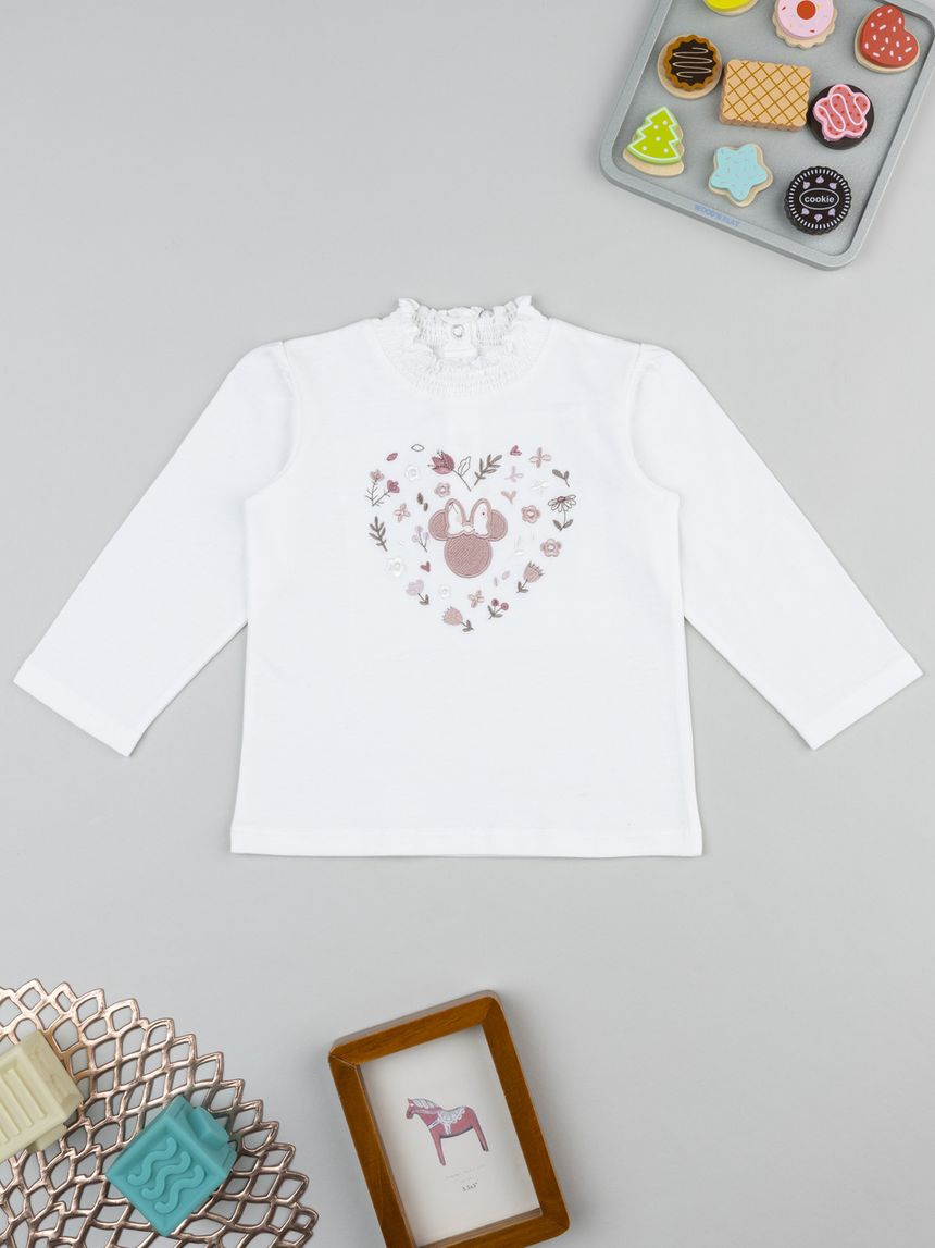 T-shirt bimba minnie bianca