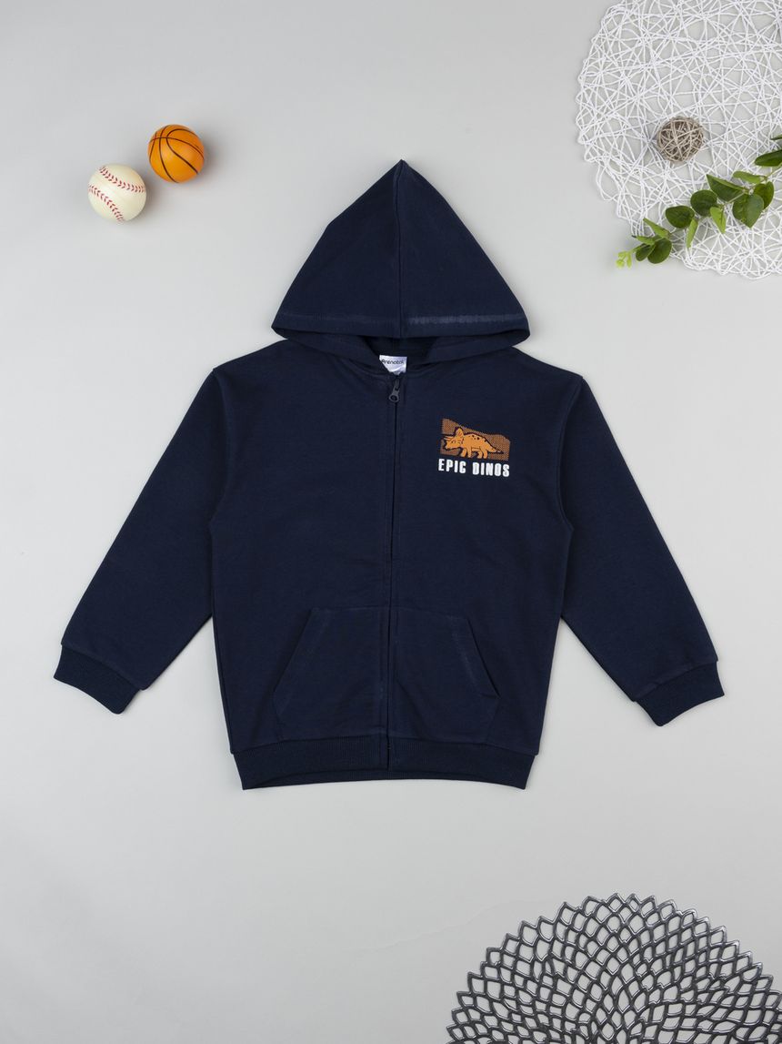 Felpa bimbo blu stampa rilievo