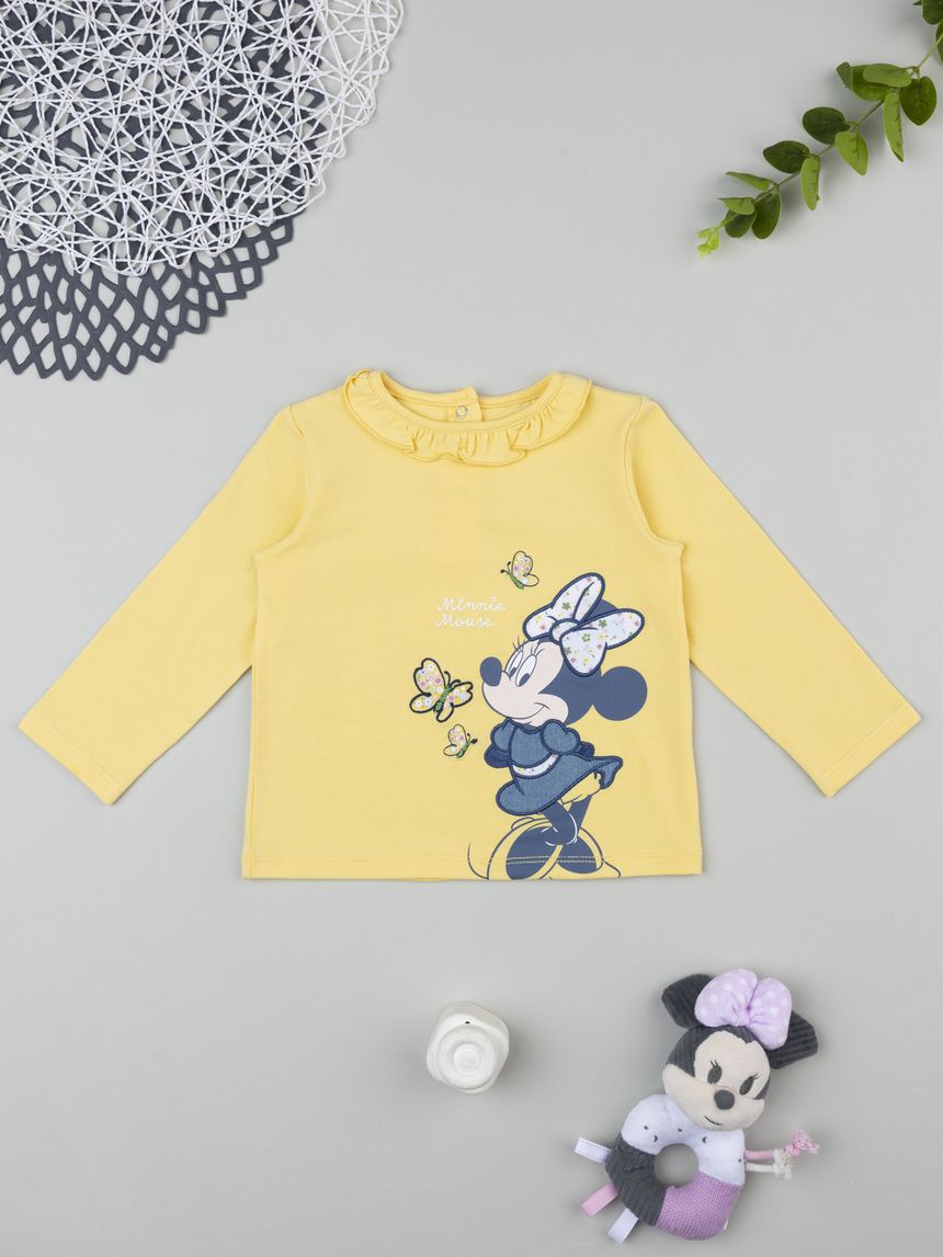 T-shirt bimba minnie gialla