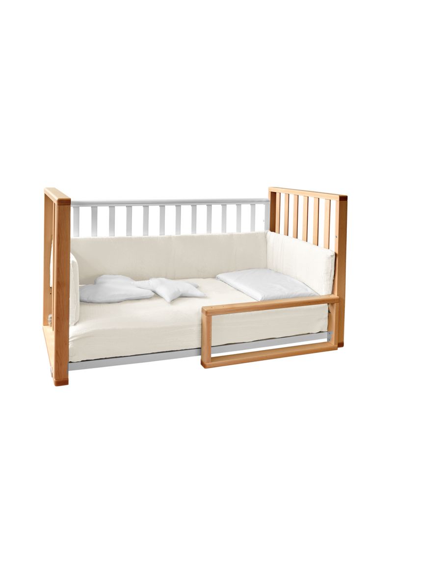 Letto infinito naturale-bianco c/tessile muslin burro - italbaby