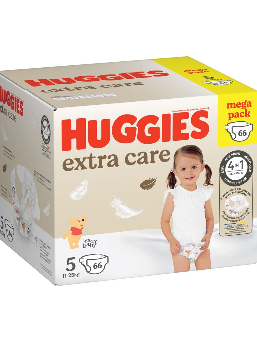 Pannolini extra care mega pack tg.5 (11-25 kg) - 66 pannolini - huggies