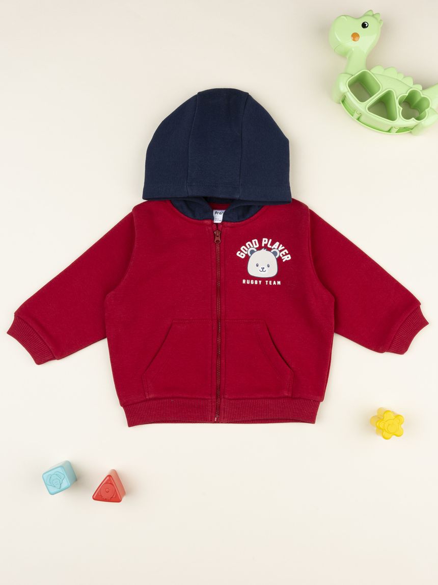 Felpa bimbo blu/rosso