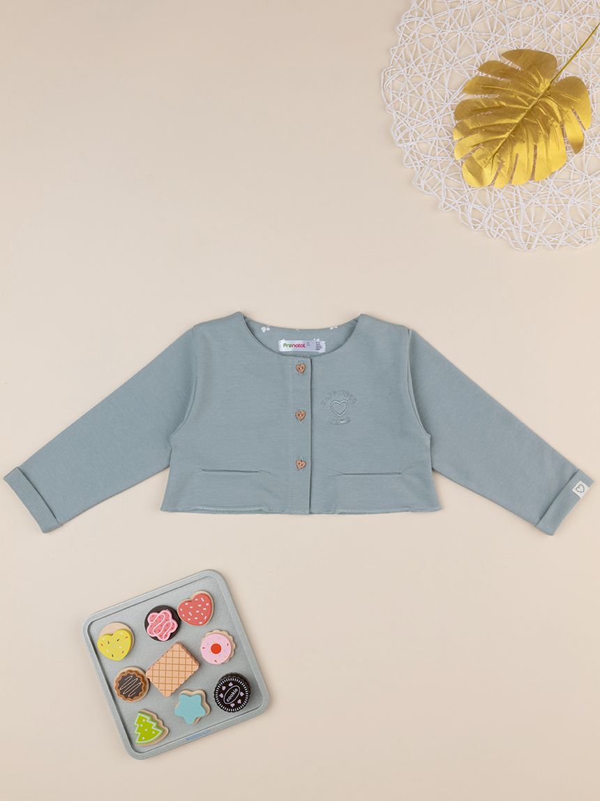 Cardigan bimba verde