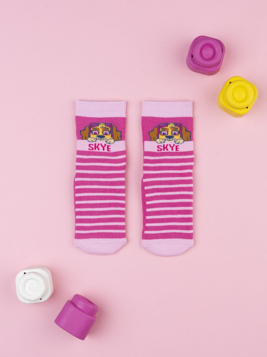 Antiscivolo bimba paw patrol rosa/fucsia