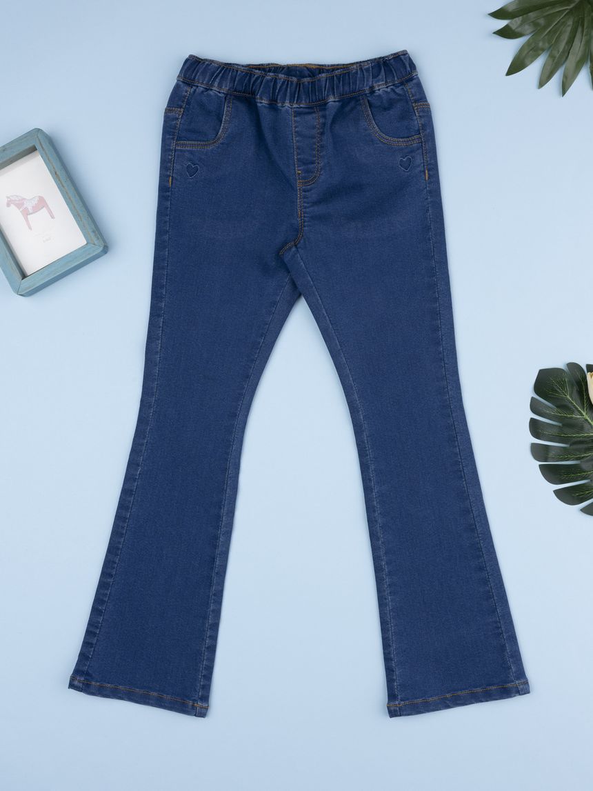 Jeans bimba ricamato
