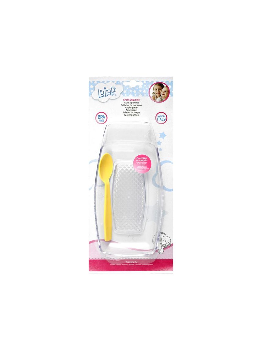 Grattuggia mele in plastica con cucchiaino - lulabi