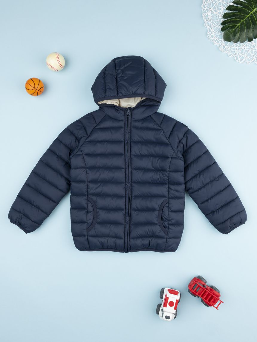 Giubbino bimbo blu materiale riciclato