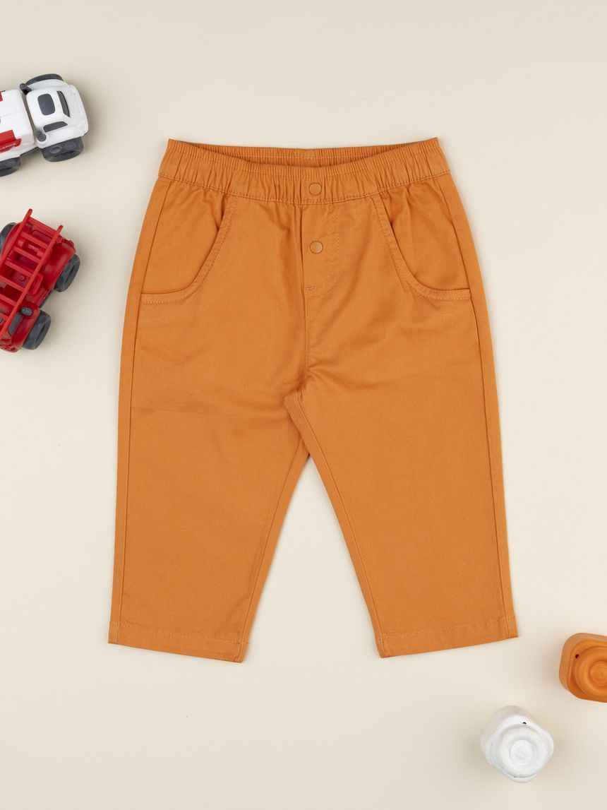 Pantalone twill bimbo arancione