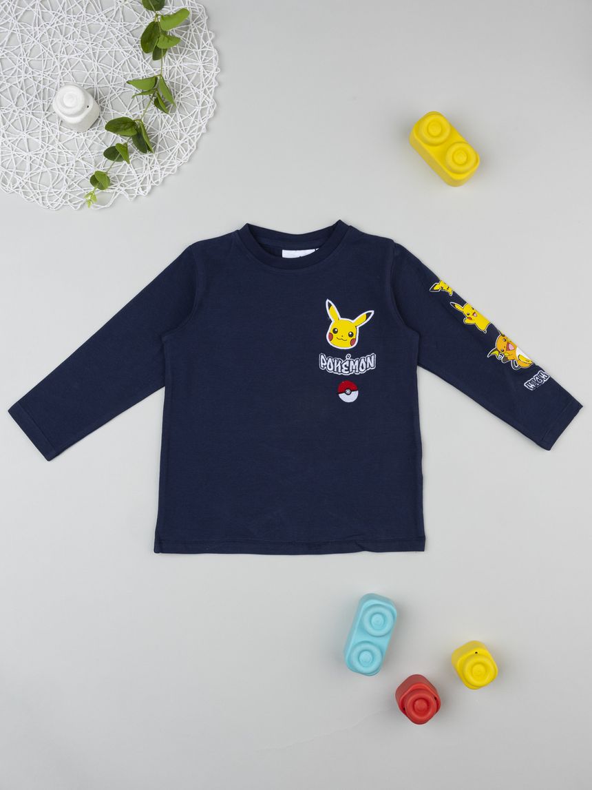 T-shirt blu notte bambino pokemon