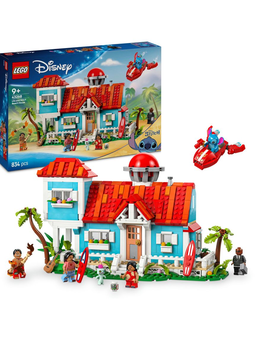 Lego disney - 43268- la casa sulla spiaggia di lilo & stitich - 9+