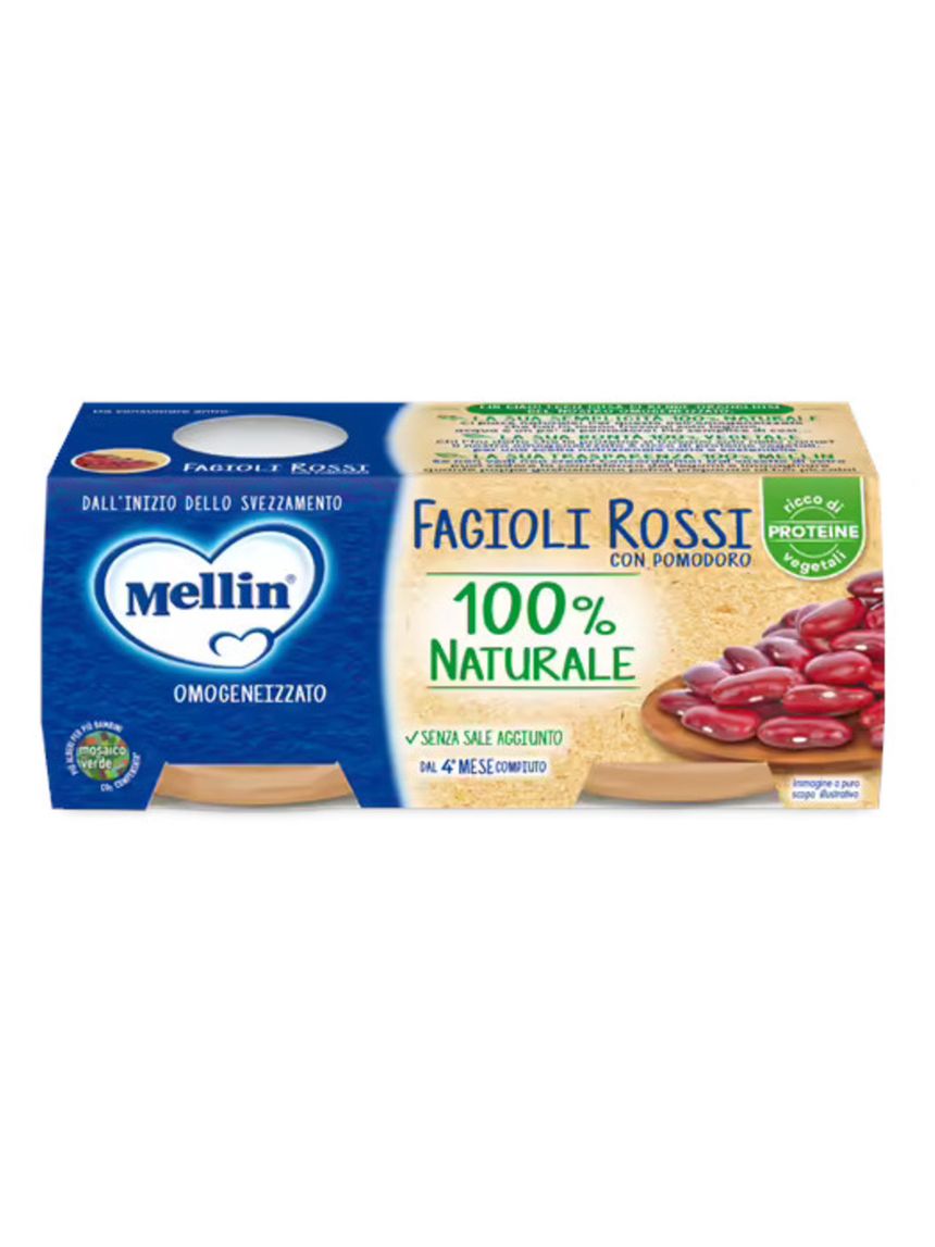 Omogeneizzato fagioli rossi 2x80gr - mellin