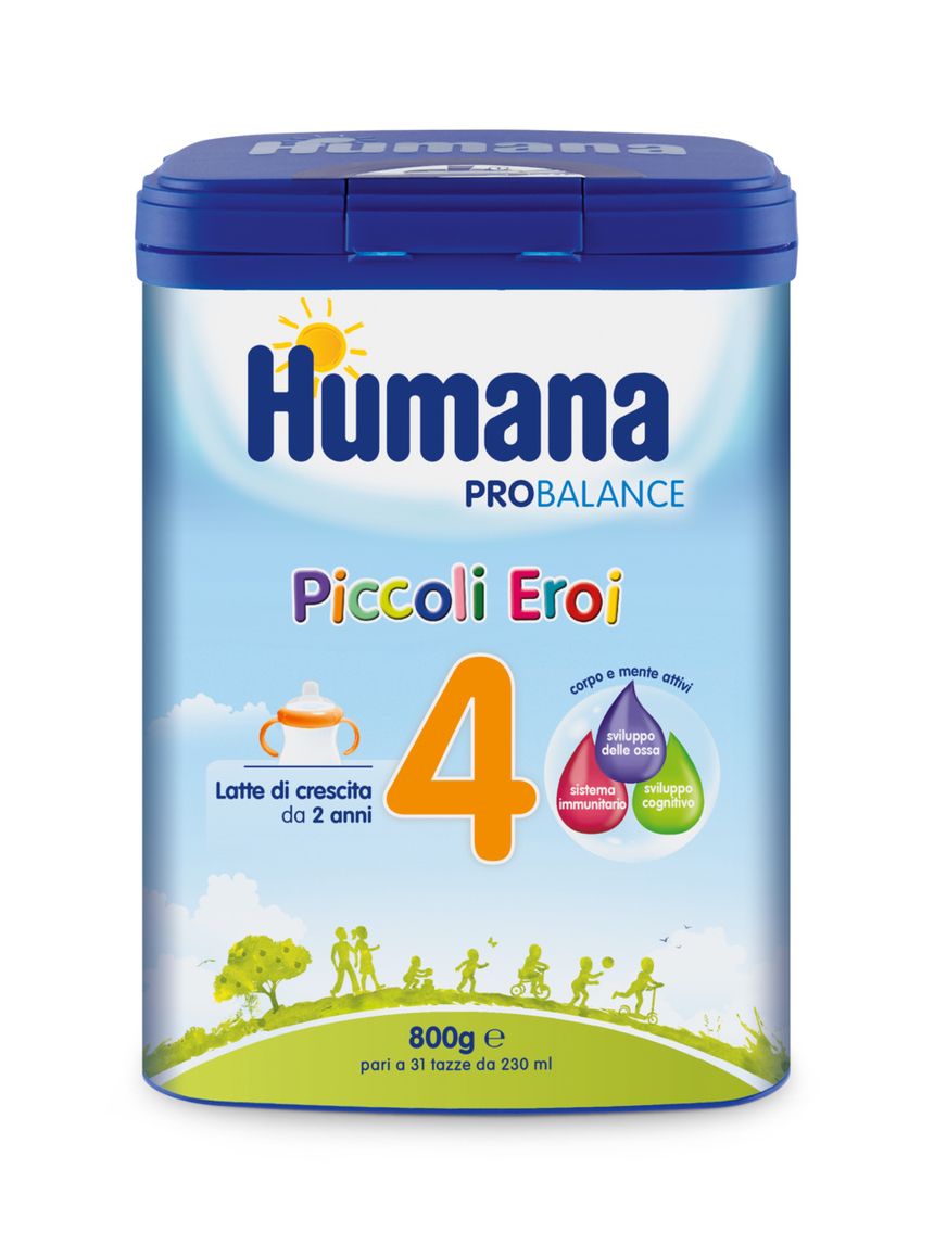 Latte in polvere probalance 4  800 g piccoli eroi - humana