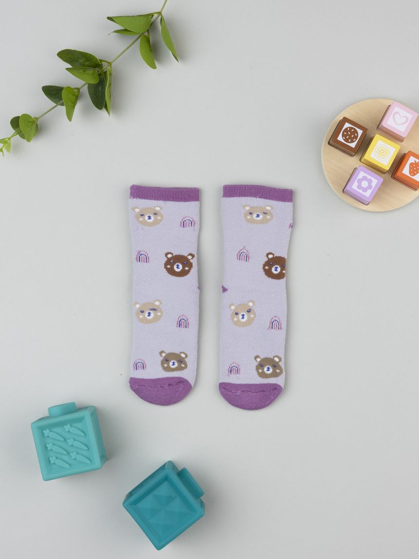 Antiscivolo bimba grigio orsetti