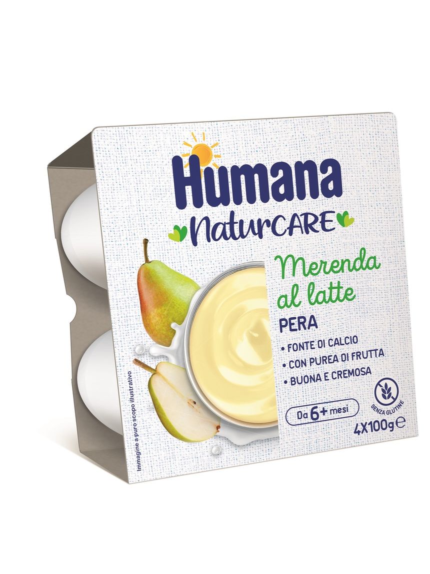 Merenda al latte pera 4x100g - humana