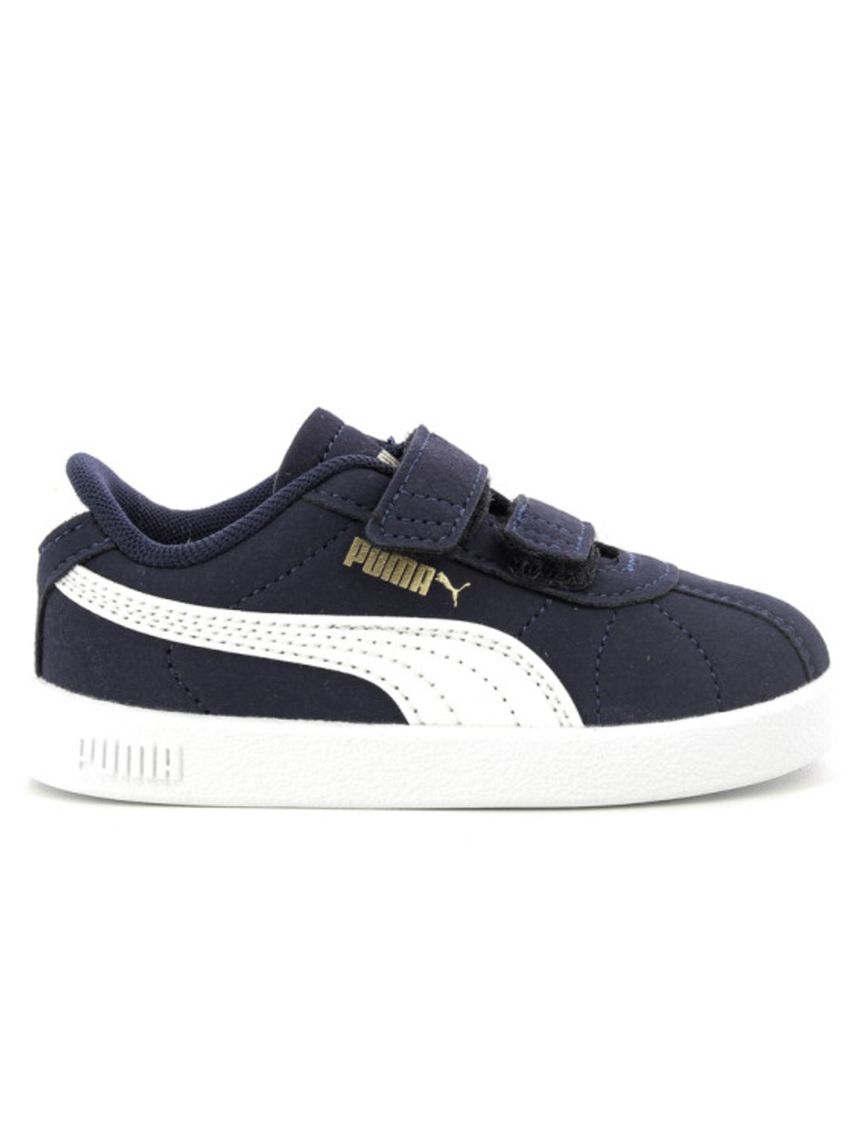 Scarpa puma bambino scamosciata royal banda bianca