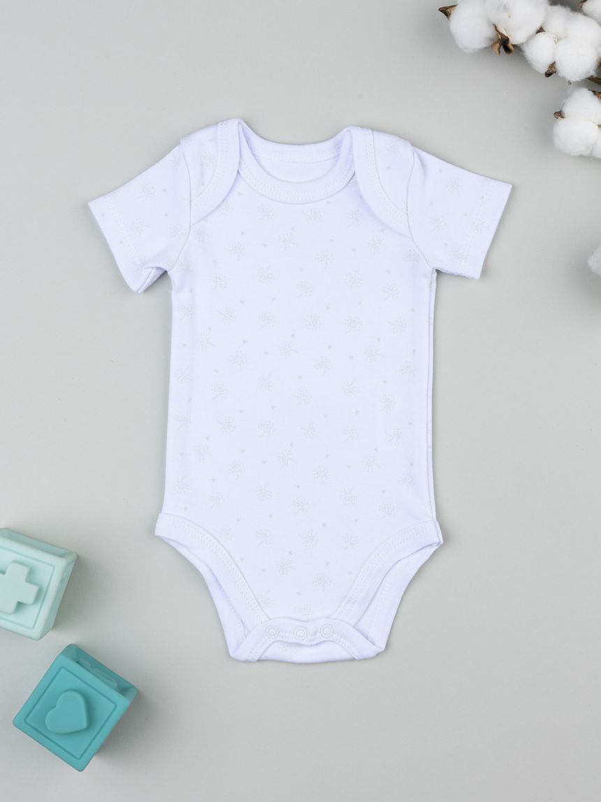 Body neonato bianco con allover