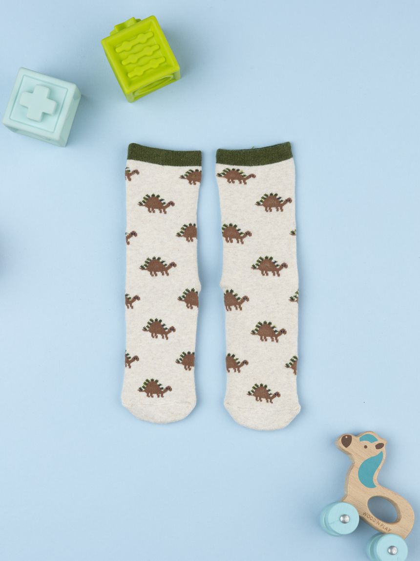 Antiscivolo beige bimbo dinosauri