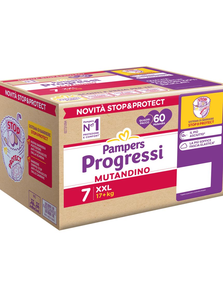 Pannolini progressi mutandina quadri xxl x60 - pampers