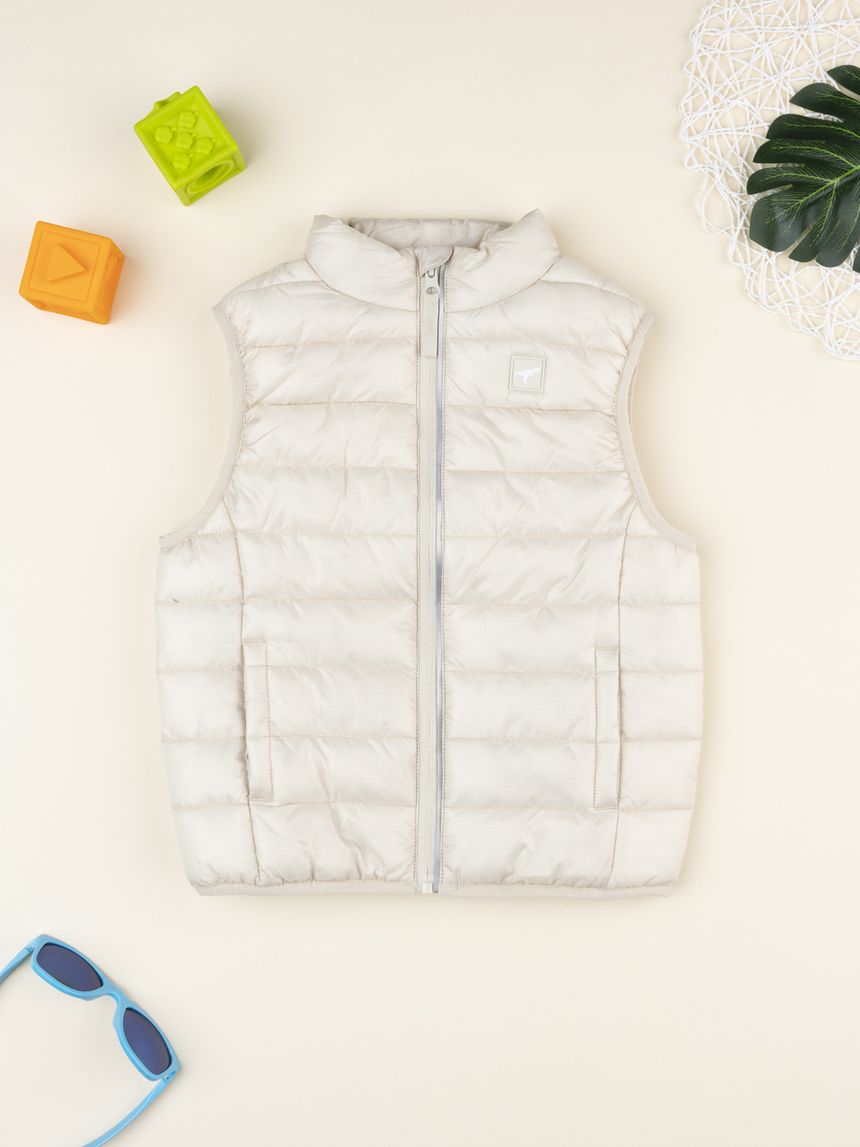 Gilet bambino beige