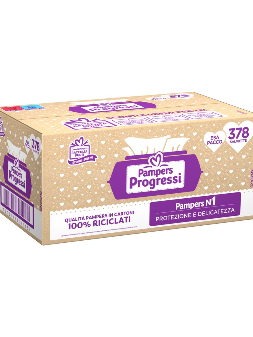 Salviette progressi - 378 salviette - pampers