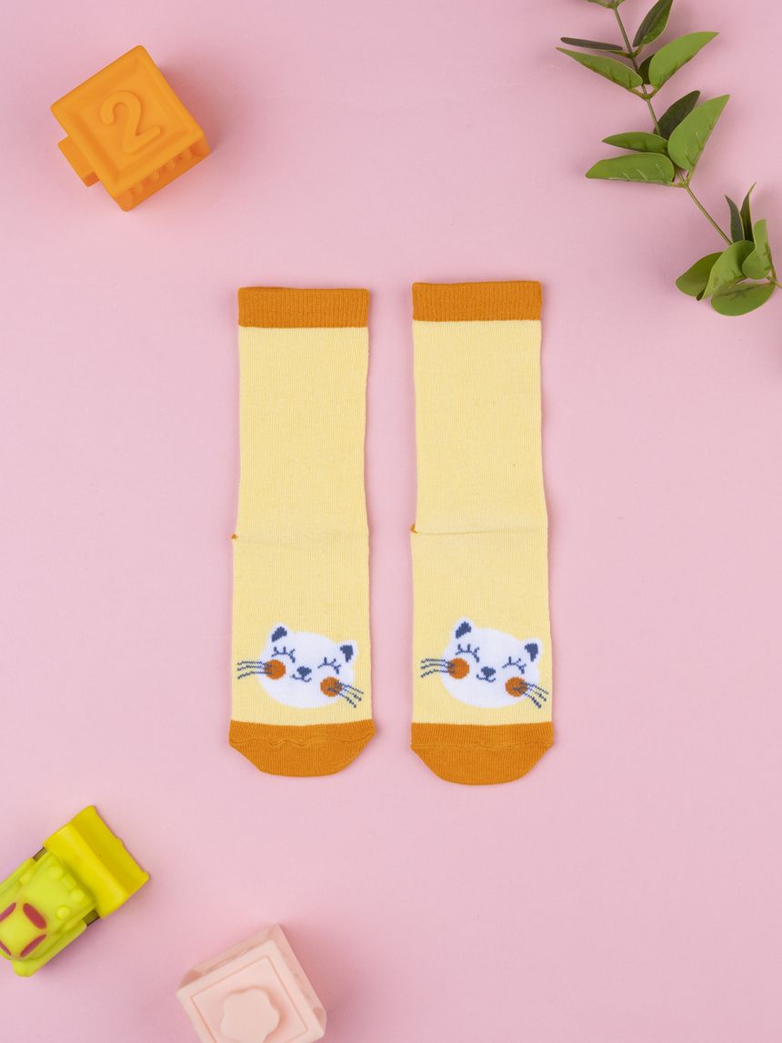 Antiscivolo bimba gialli gatto